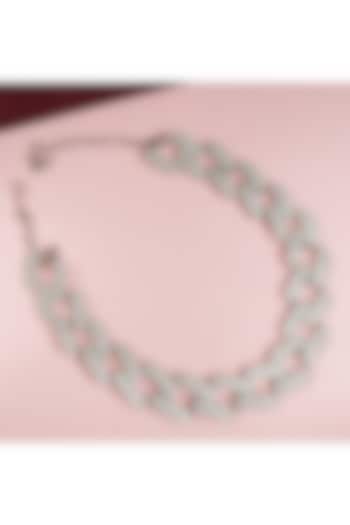 Silver Finish Handcrafted Necklace by KRAFTSMITHS at Pernia's Pop Up Shop
