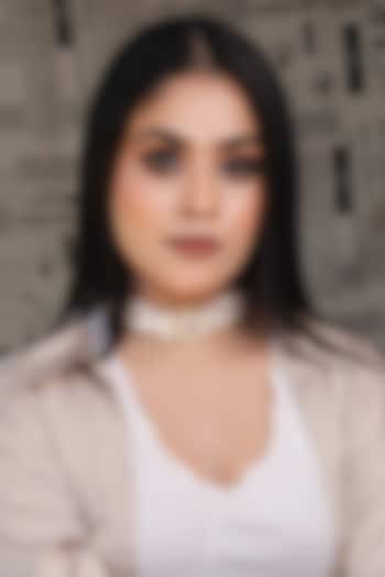 Gold Finish Ruby Handmade Choker Necklace by KRAFTSMITHS at Pernia's Pop Up Shop