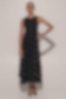 open lace back dress EthnixThread Drape style Indo-Western dress – EthnixThread Women's Designer  Boutique main image 0