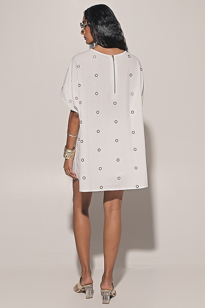 White Blended Linen Co-Ord Set by Kriti Bapna at Pernia's Pop Up Shop