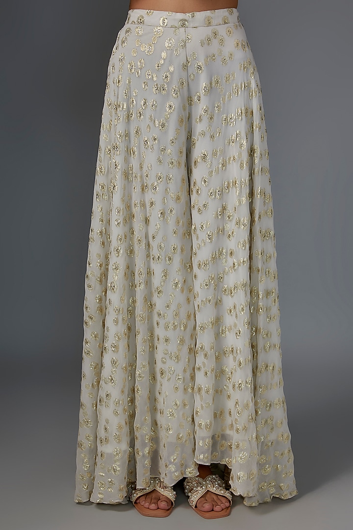Green Net Sequin Embroidered Kurta Set by Kriti Bapna at Pernia's Pop Up Shop