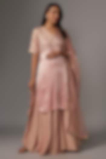 Pink Brocade Palazzo Pant Set by Kriti Bapna at Pernia's Pop Up Shop