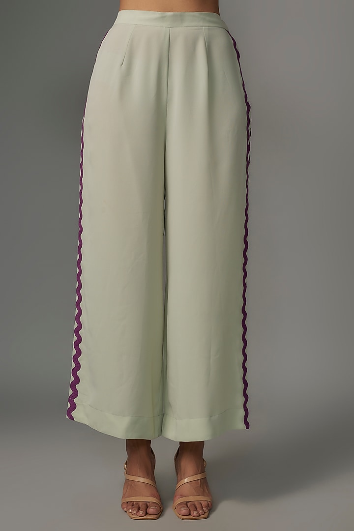 Green Double Georgette Co-Ord Set by Kriti Bapna at Pernia's Pop Up Shop