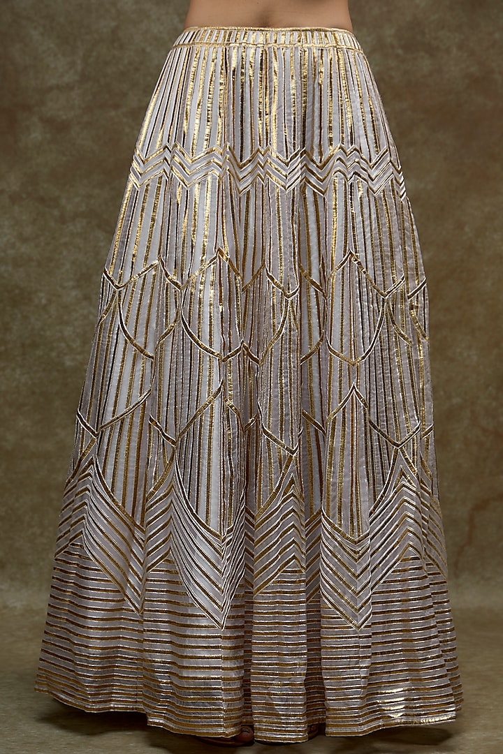 Ivory Silk & Organza Wedding Lehenga Set by Kriti Bapna at Pernia's Pop Up Shop