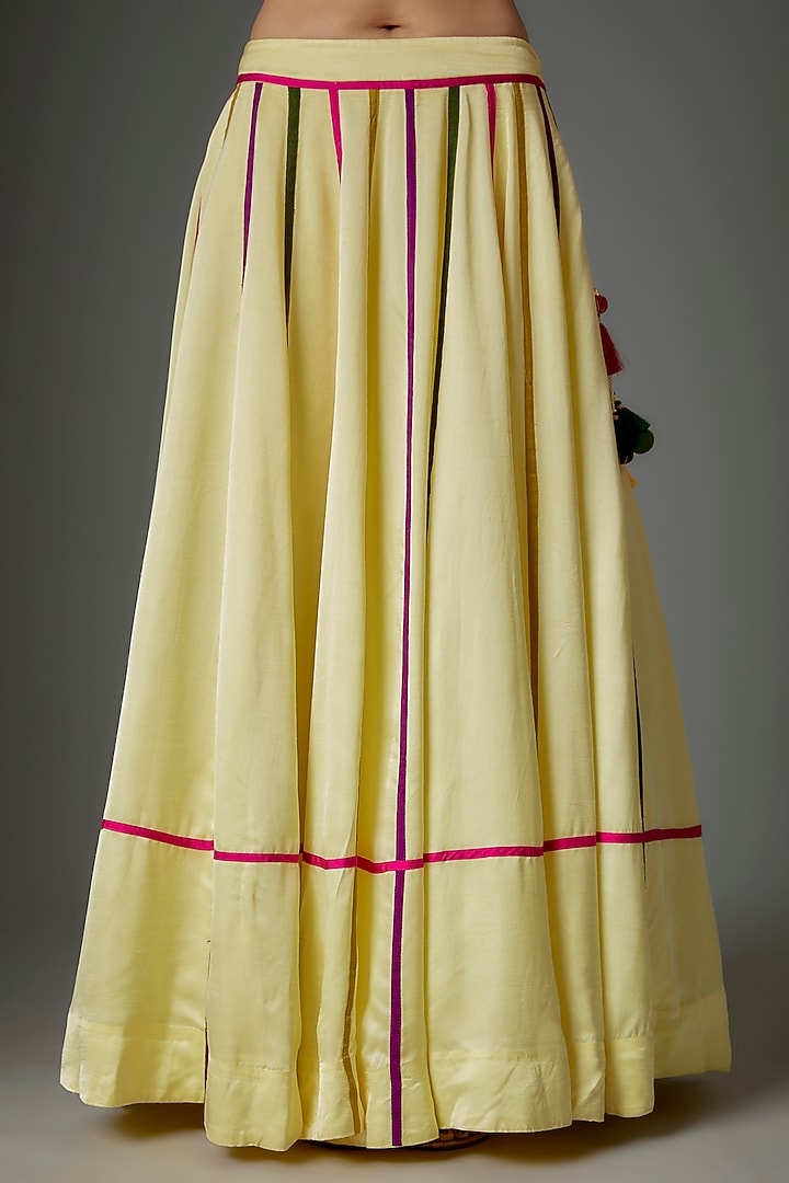 Yellow Silk Wedding Lehenga Set by Kriti Bapna at Pernia's Pop Up Shop