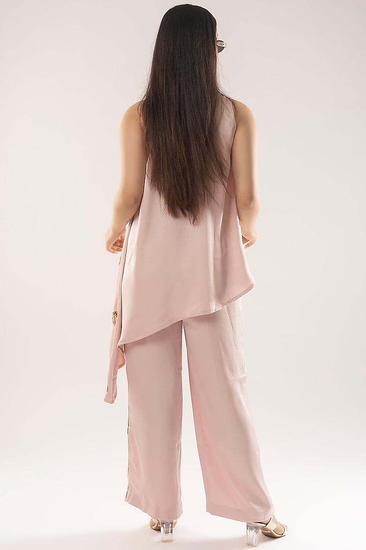 Pink Cotton Satin Co-Ord Set by Kriti Bapna at Pernia's Pop Up Shop