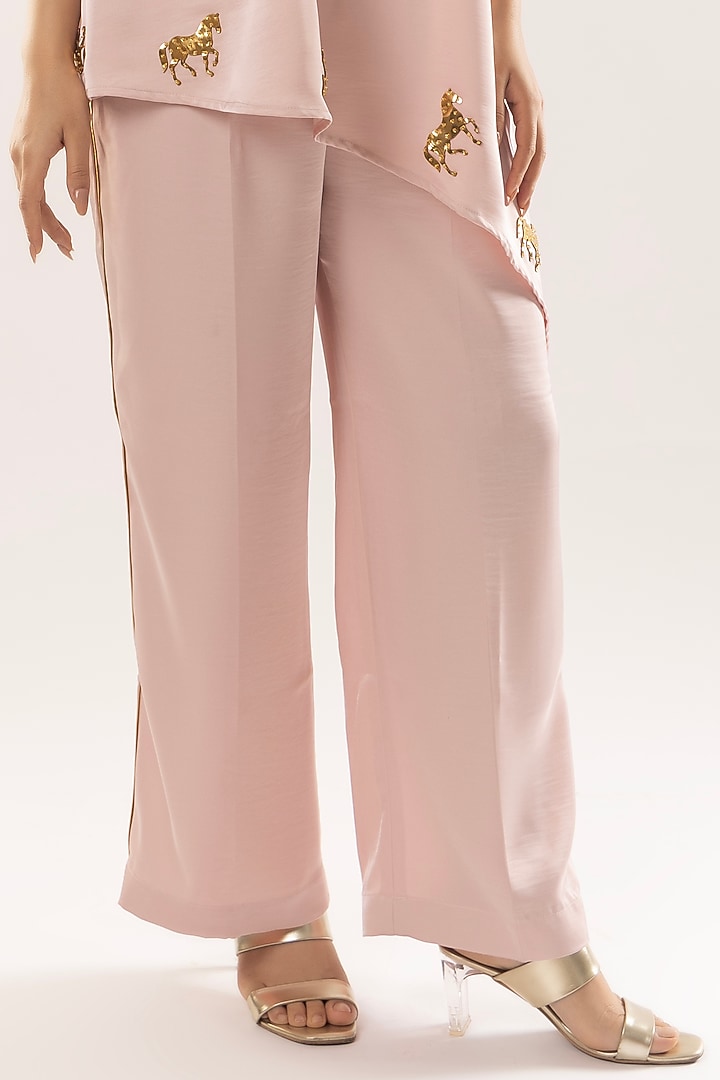 Pink Cotton Satin Co-Ord Set by Kriti Bapna at Pernia's Pop Up Shop