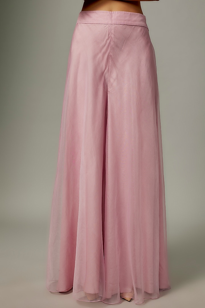 Lilac Raw Silk Weaves Embroidered Cape Set by Kresha Lulla at Pernia's Pop Up Shop