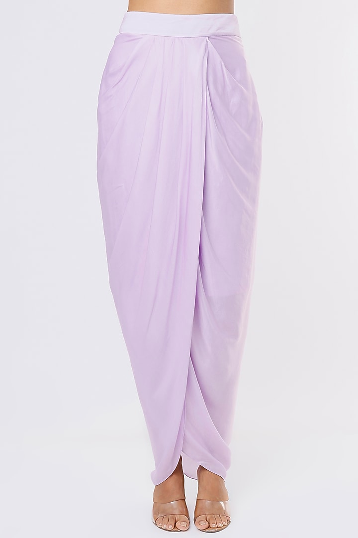 Lavender Embroidered Cape Set by Kresha Lulla at Pernia's Pop Up Shop