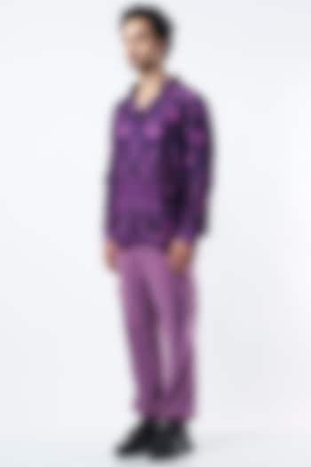 Purple Volvo Pant Set by Krish Sanghvi
