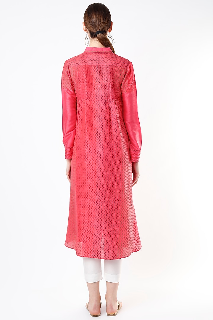 Rose Hand Block Printed Tunic by Krishna Mehta at Pernia's Pop Up Shop