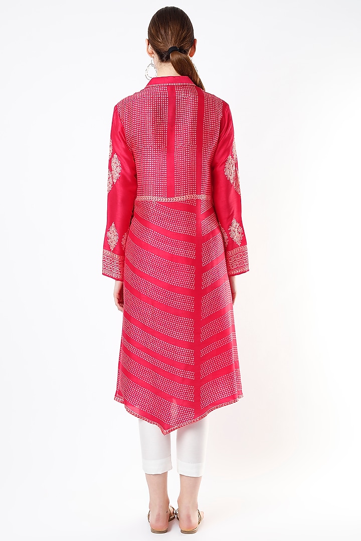 Raspberry Hand Block Printed Tunic by Krishna Mehta at Pernia's Pop Up Shop