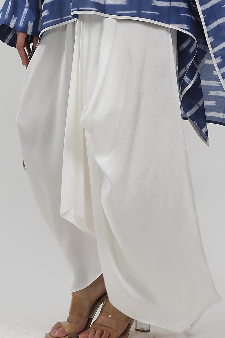 Indigo Chanderi Shibori Tie-Dye Tunic Set by Krishna Mehta at Pernia's Pop Up Shop