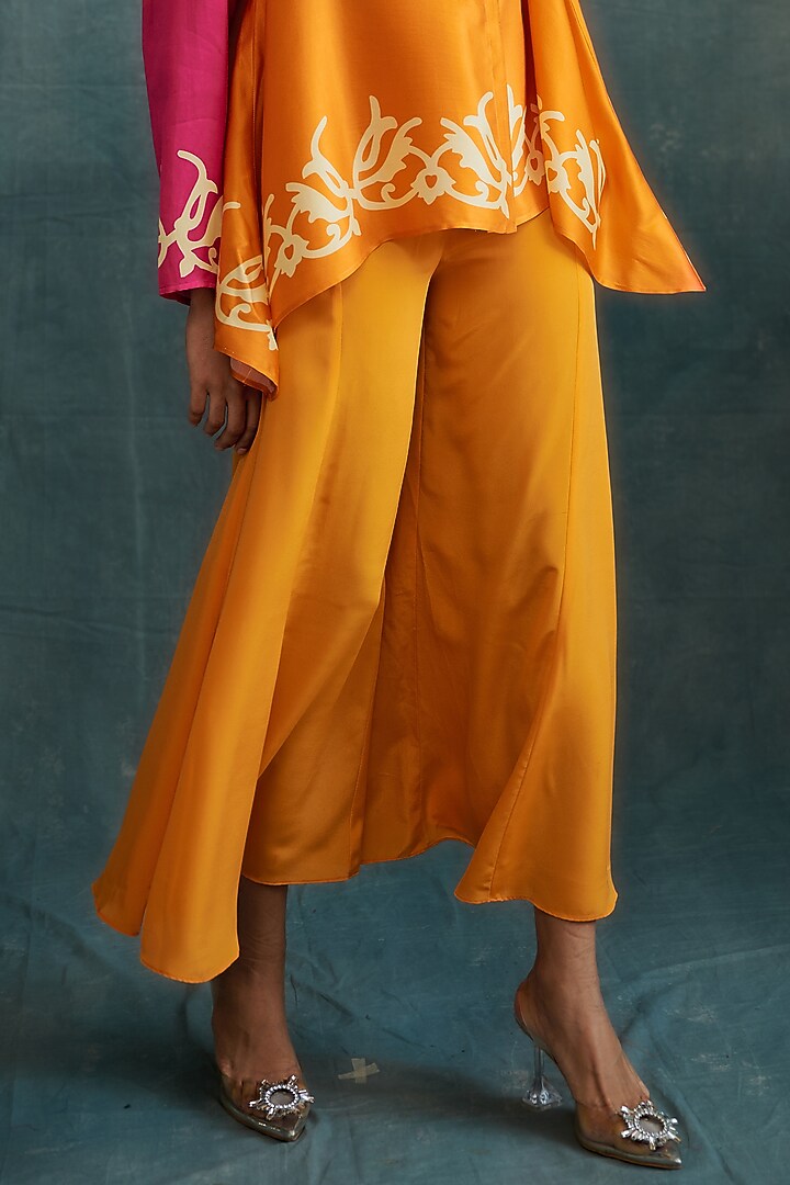 Fuchsia & Orange Modal Hand Block Printed Co-Ord Set by Krishna Mehta at Pernia's Pop Up Shop