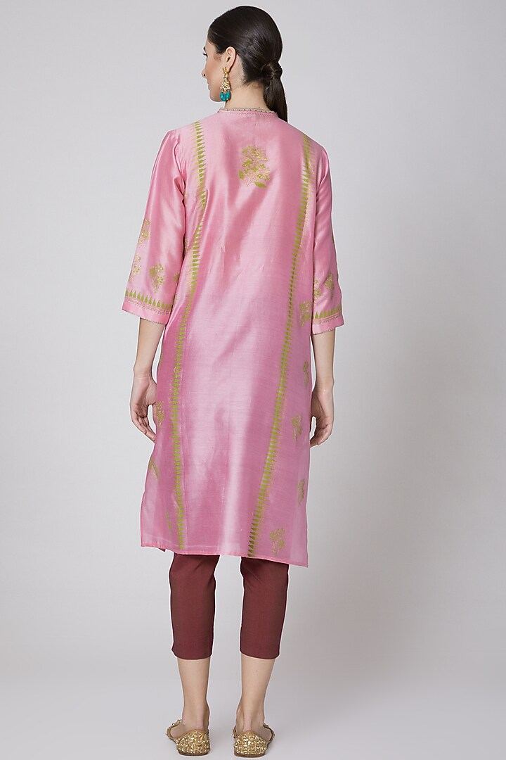 Pink Printed Tunic by Krishna Mehta at Pernia's Pop Up Shop