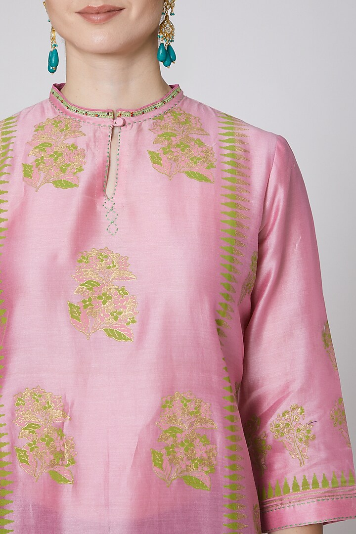 Pink Printed Tunic by Krishna Mehta at Pernia's Pop Up Shop