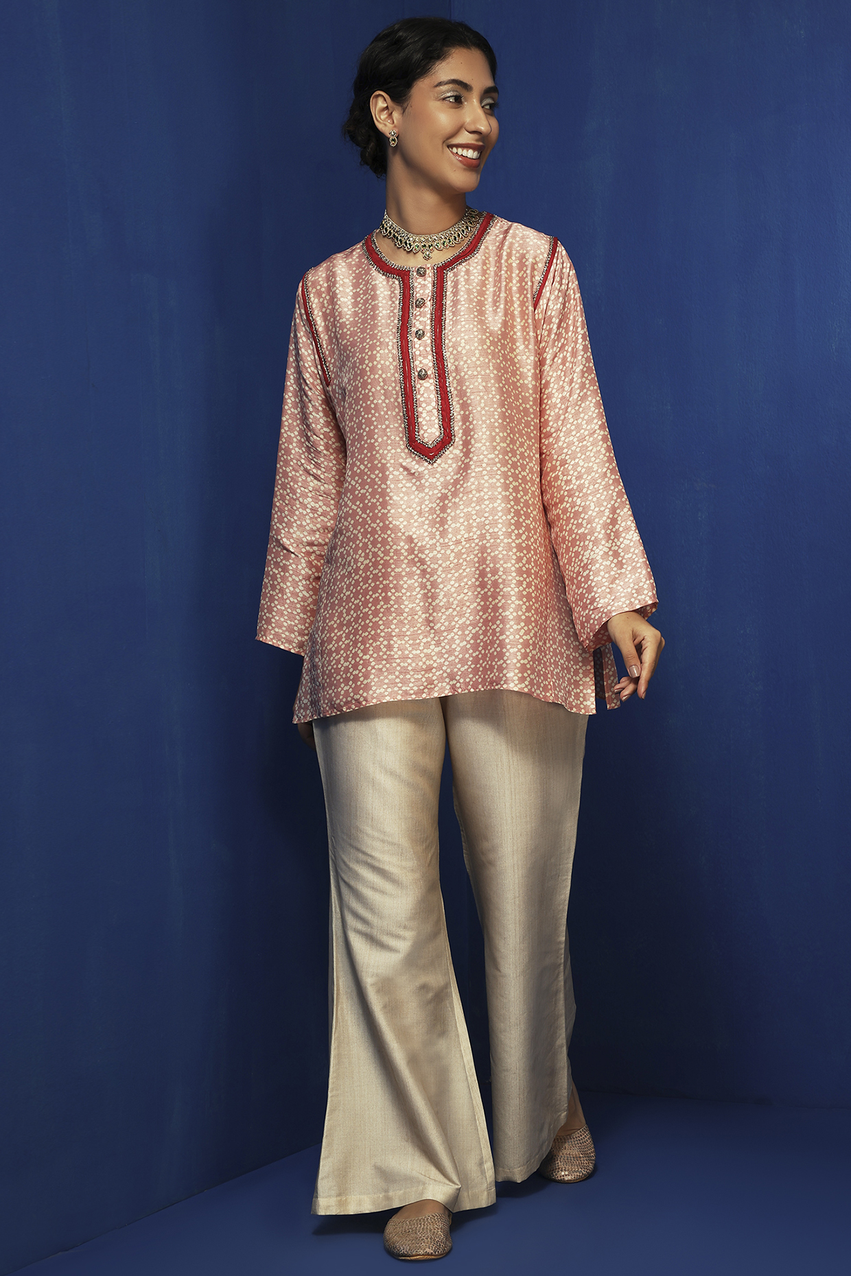 POTTERY CUPRO BELL BOTTOM PANTS