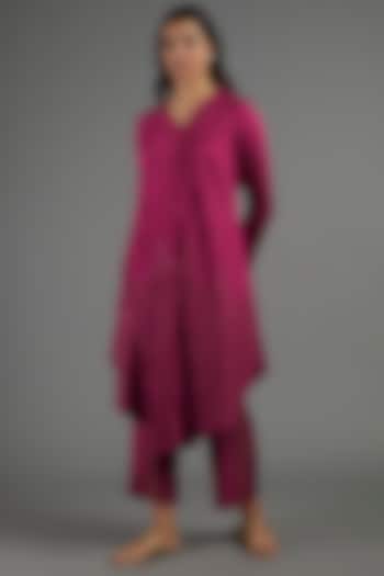 Pink Printed Pants by Krishna Mehta at Pernia's Pop Up Shop