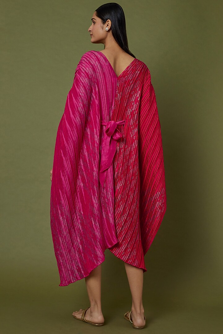Gold Cropped Pleated Pants by Krishna Mehta at Pernia's Pop Up Shop
