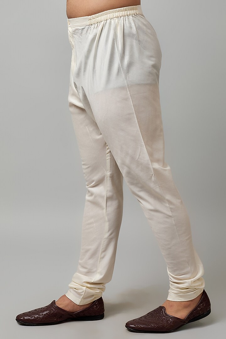Beige Cotton Viscose Embroidered Groom Sherwani Set by Krishna Mehta Men at Pernia's Pop Up Shop