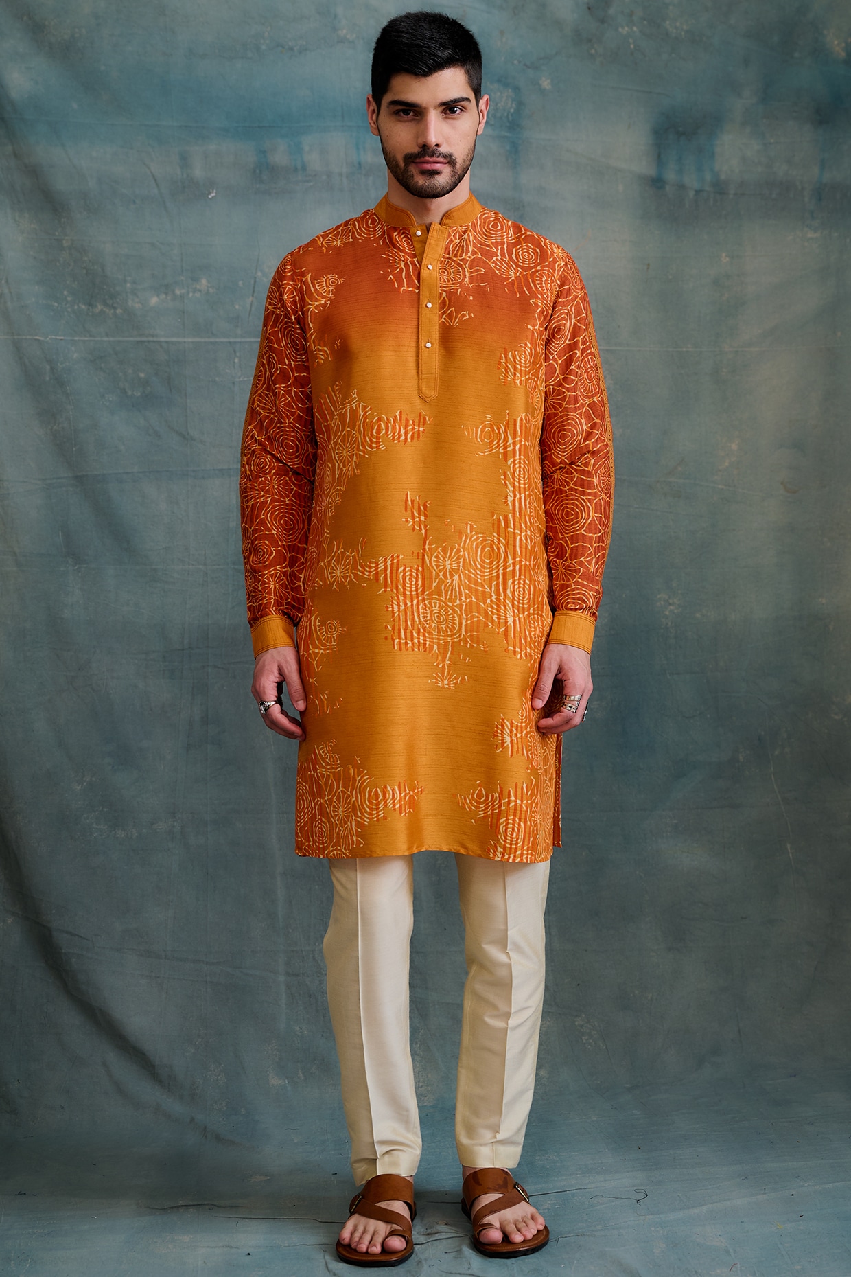 Buy Orange Jodhpuri Suit for men Online from Indian Designers 2024