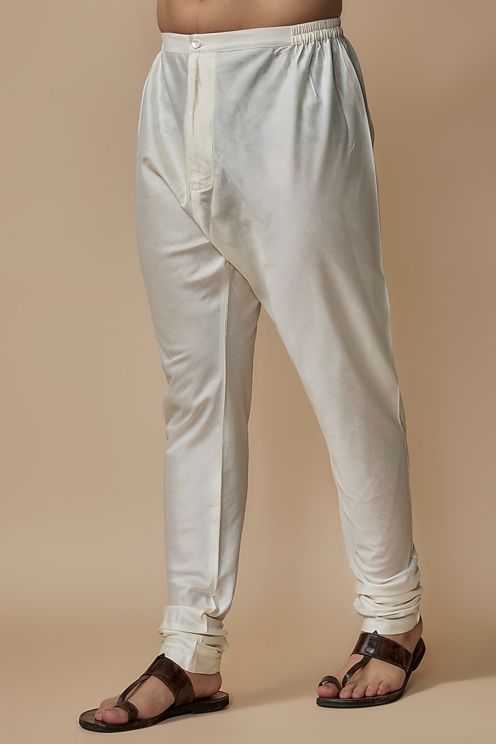 Olive Tussar Embroidered Kurta Set by Krishna Mehta Men at Pernia's Pop Up Shop