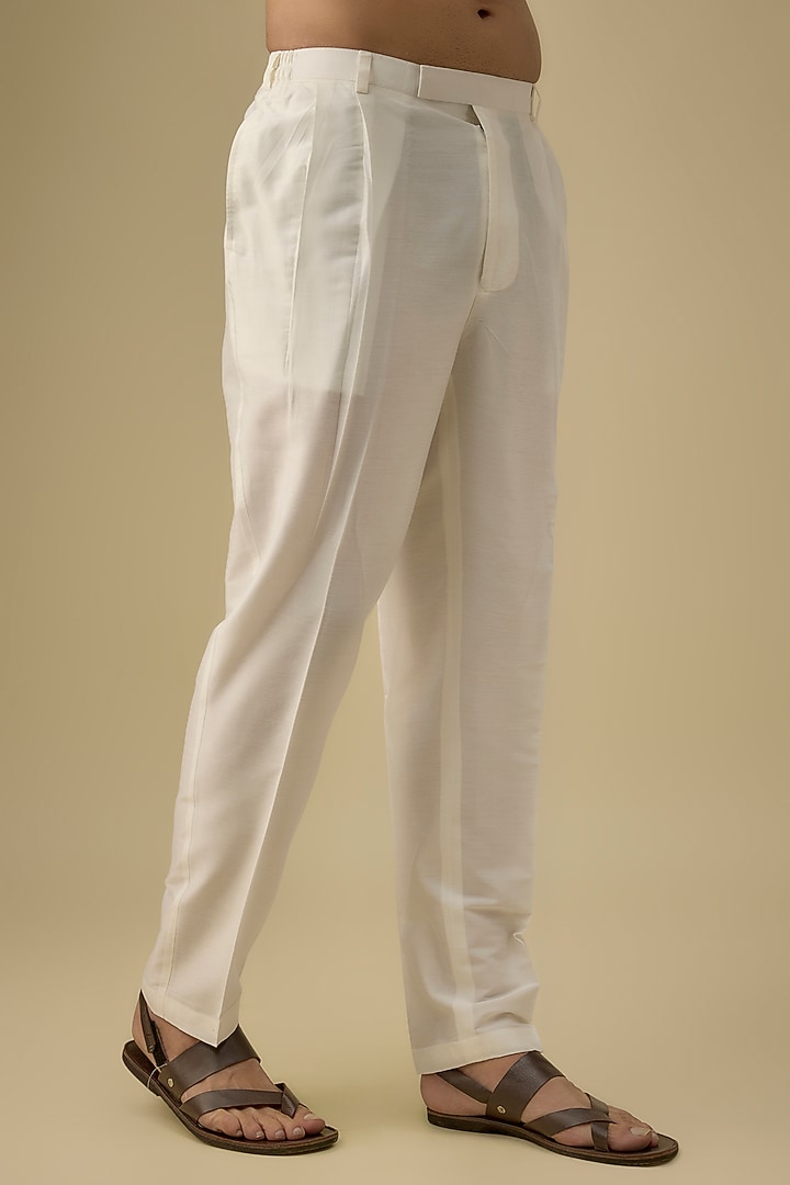Yellow Raw Silk Block Printed Shaded Kurta Set by Krishna Mehta Men at Pernia's Pop Up Shop