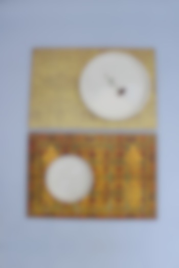 Brown Wood Printed Table Placement Set by Karo at Pernia's Pop Up Shop