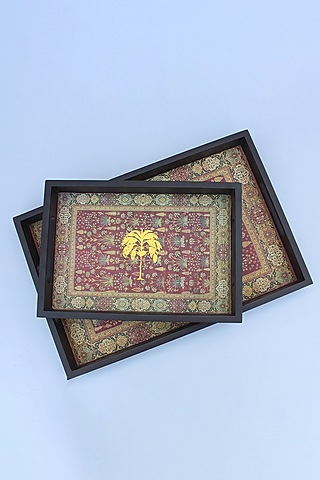 Brown Wooden Tray by Karo