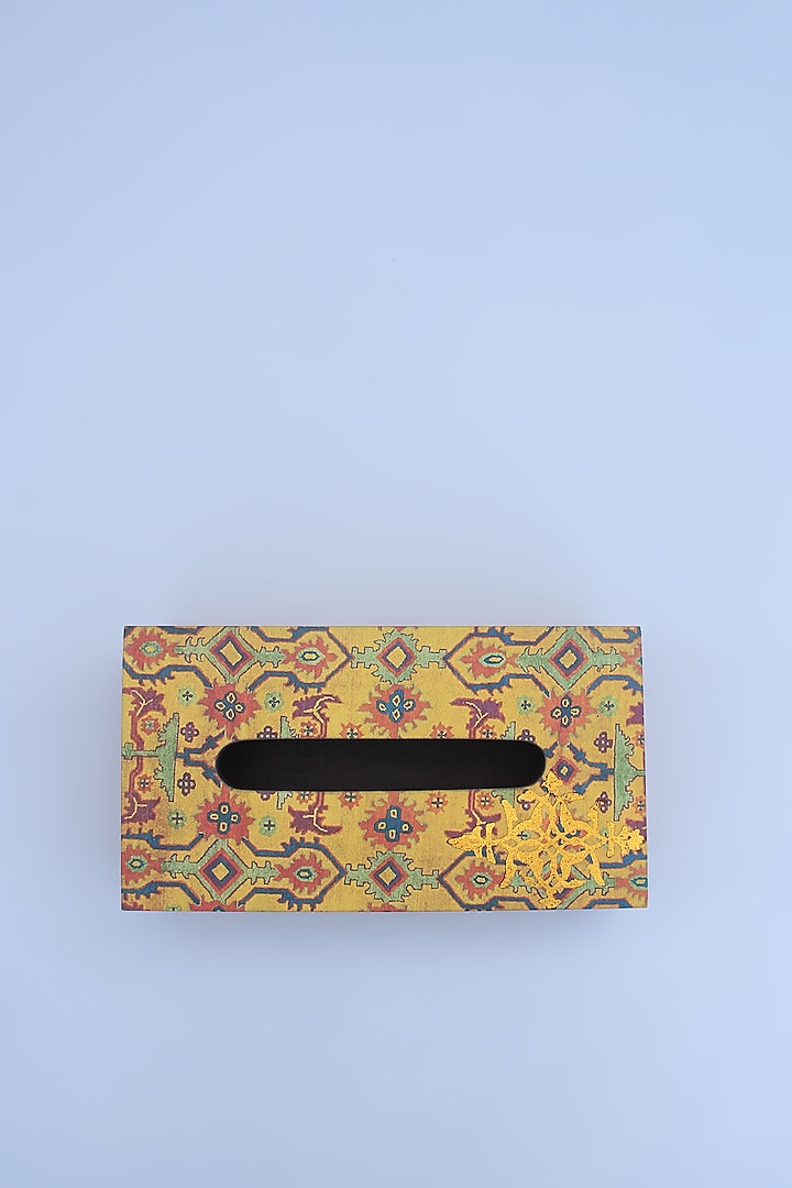 Brown Wooden Tissue Box by Karo