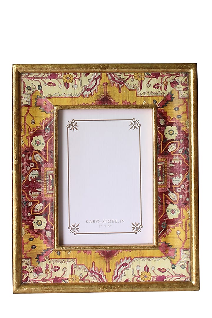 Brown Wooden Printed Photo Frame by Karo at Pernia's Pop Up Shop