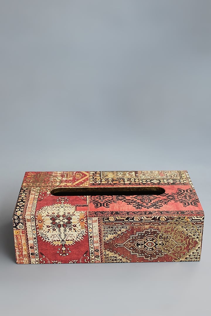 Brown Wooden Tissue Box by Karo