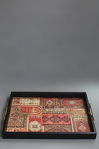 Brown Wooden Tray by Karo