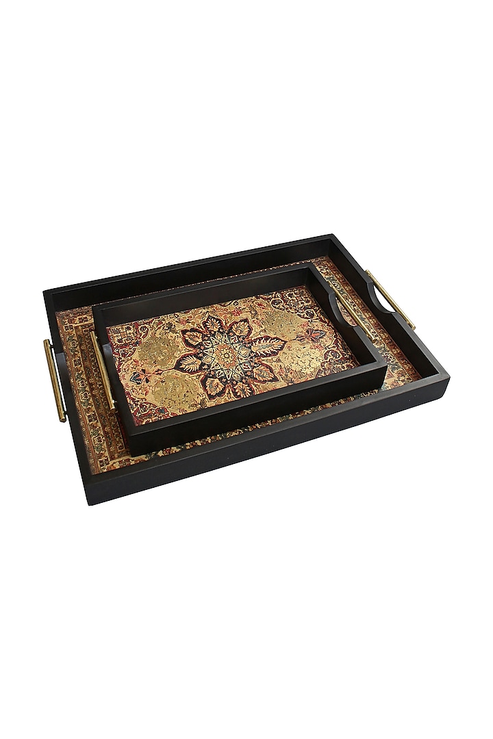 Brown Handcrafted Pamira Tray by Karo