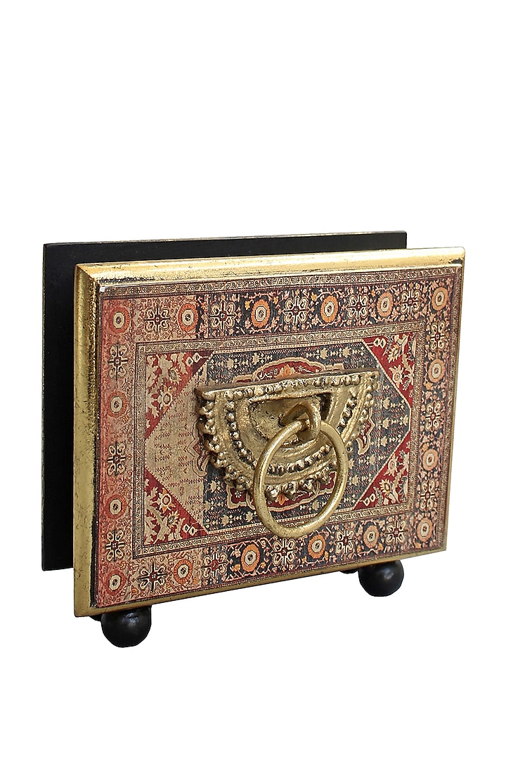 Brown Handcrafted Persia Tissue Box by Karo