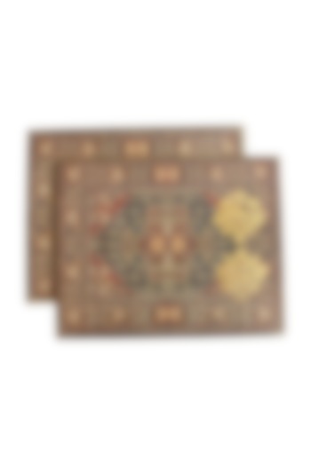 Brown Handcrafted Persia Trivets (set of 2) by Karo