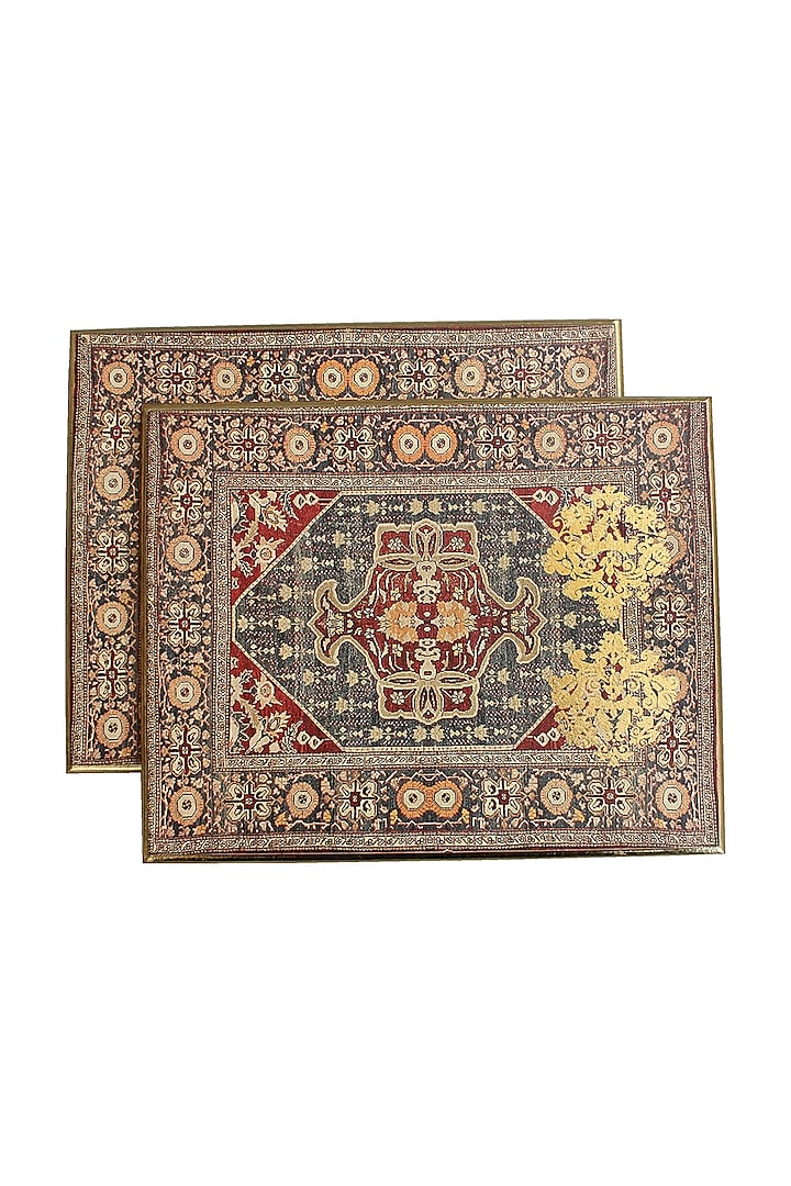 Brown Handcrafted Persia Trivets (set of 2) by Karo