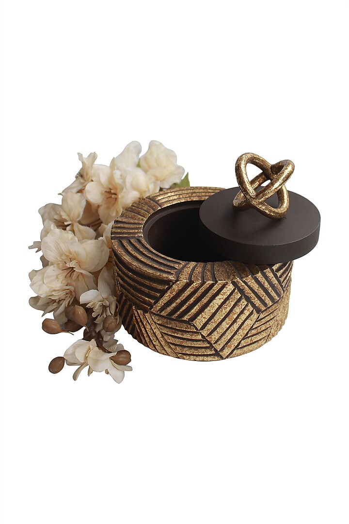 Golden Kira Wooden Utility Box (S) by Karo at Pernia's Pop Up Shop