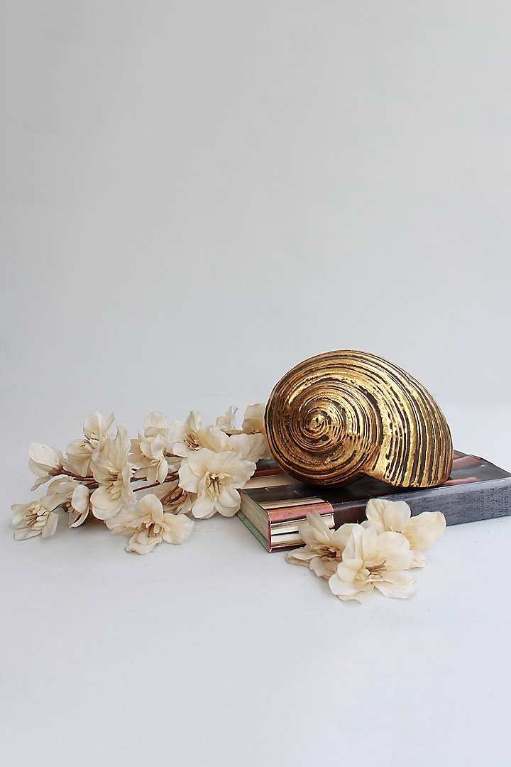 Golden Totem Snail & Shell Showpiece by Karo