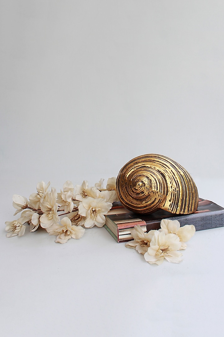 Golden Totem Snail & Shell Showpiece by Karo at Pernia's Pop Up Shop