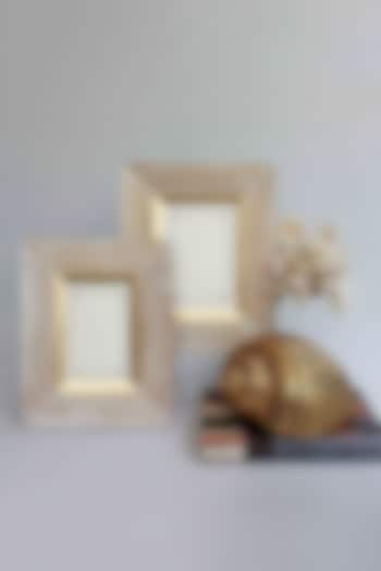 Golden Kara Photo Frame In Wood by Karo