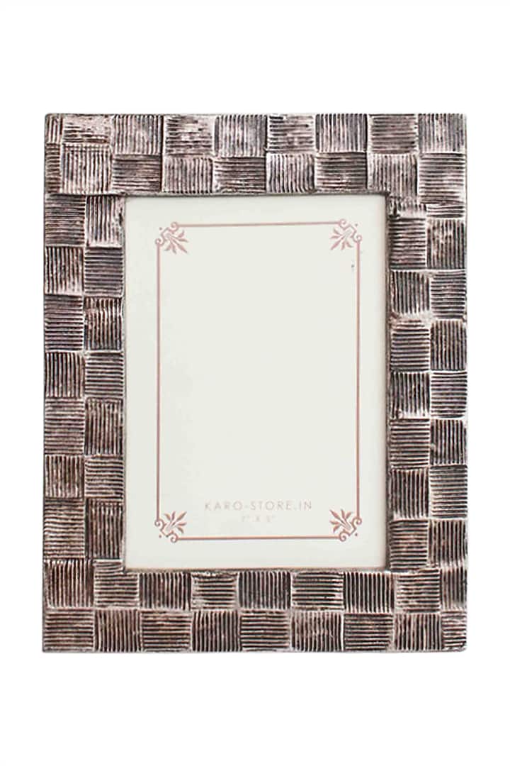 Silver Textured Photo Frame by Karo at Pernia's Pop Up Shop