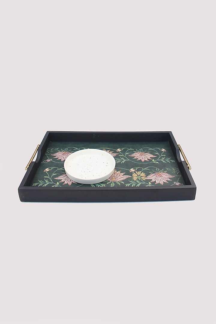 Dark Green MDF Handcrafted Tray by Karo at Pernia's Pop Up Shop