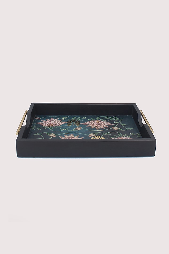 Dark Green MDF Handcrafted Tray by Karo at Pernia's Pop Up Shop