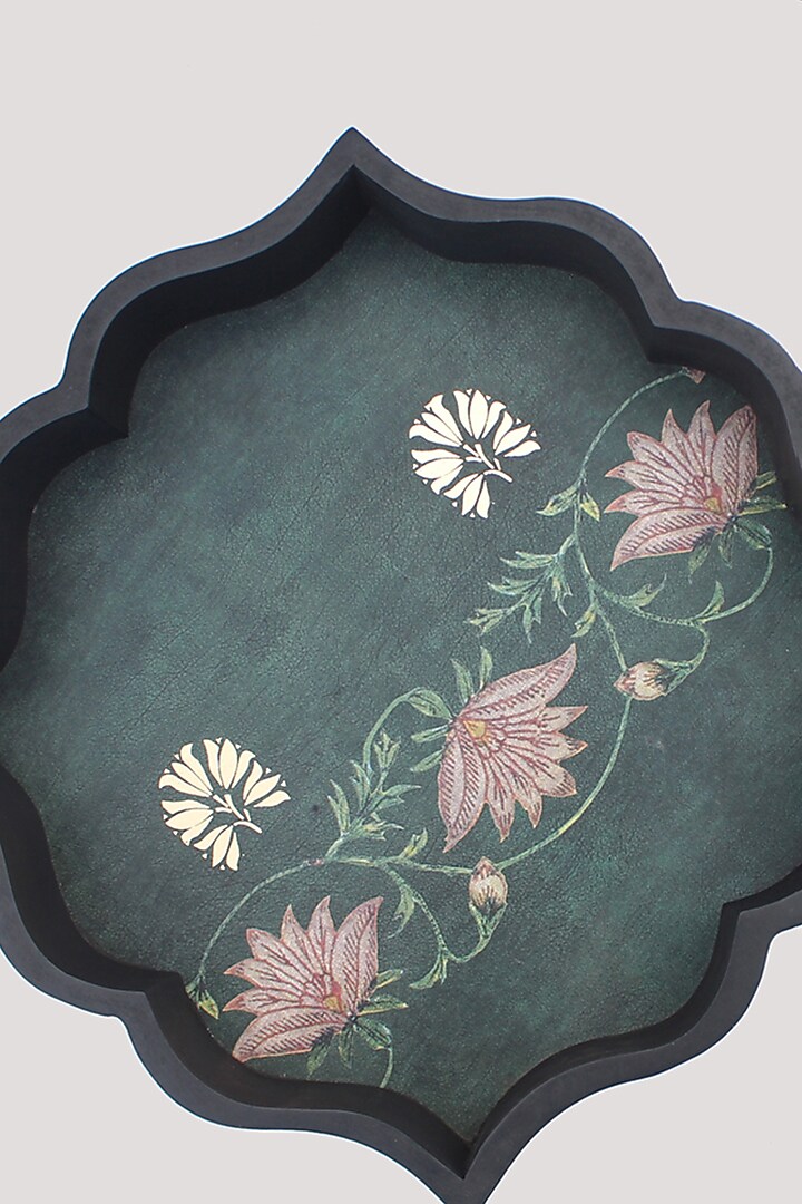 Dark Green MDF Handcrafted Platter by Karo at Pernia's Pop Up Shop