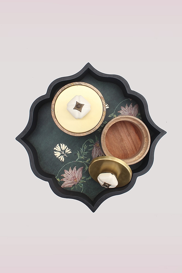 Dark Green MDF Handcrafted Platter by Karo at Pernia's Pop Up Shop