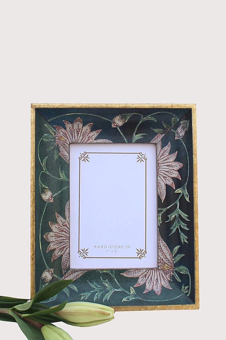 Dark Green MDF Handcrafted Photo Frame by Karo at Pernia's Pop Up Shop