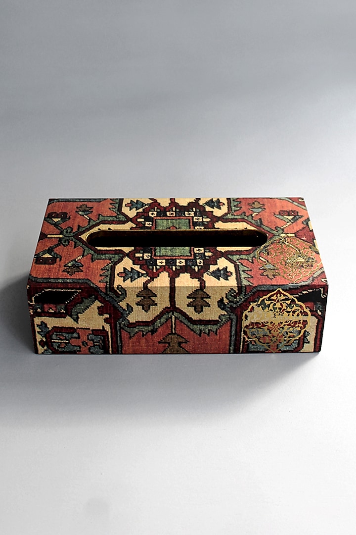 Multi-Colored MDF Handcrafted Tissue Box by Karo