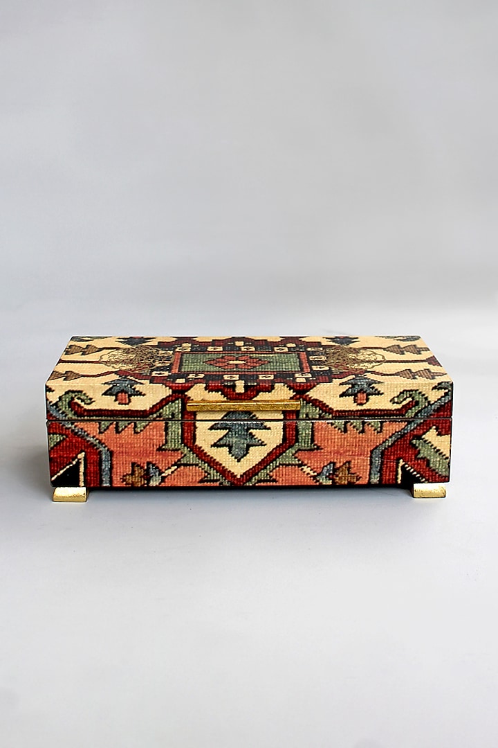 Multi-Colored MDF Handcrafted Tea Box by Karo