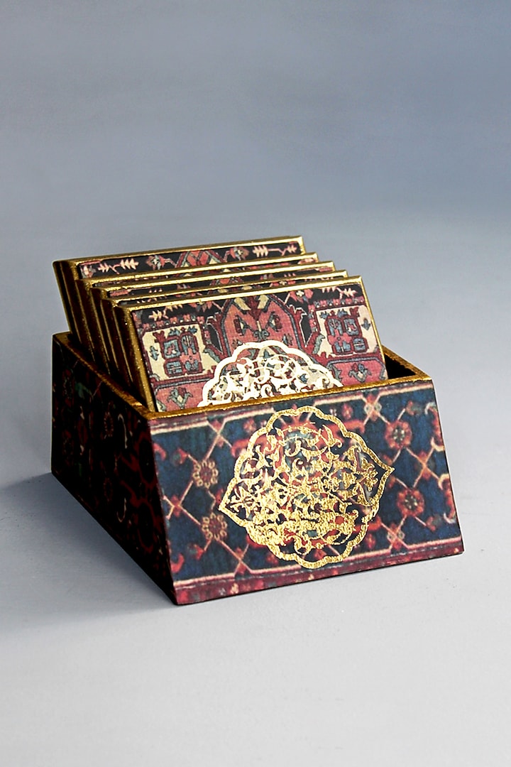 Multi-Colored MDF Handcrafted Coaster set by Karo at Pernia's Pop Up Shop